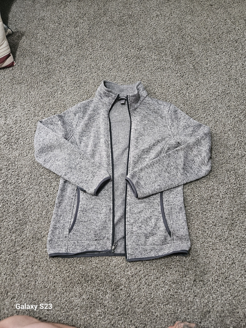 Eddie Bauer Gray Full-Zip Fleece Jacket
